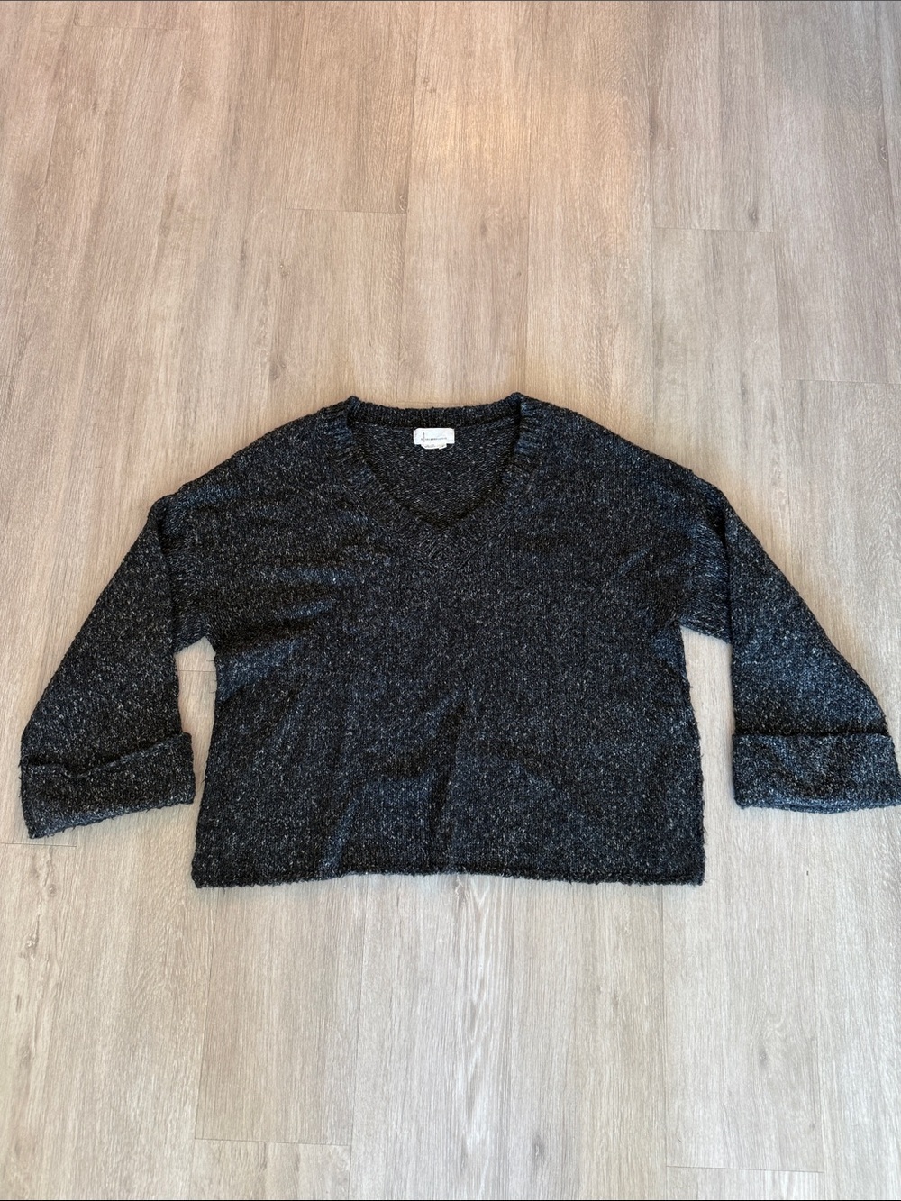 Anthropologie Oversized Grey Wool Sweater Small